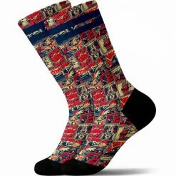 Bon marché ⌛ Chaussettes Vélo PULLIN LONG COMIC 22 Bleu / Rouge 👍