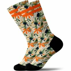 Tout neuf ⌛ Chaussettes Vélo PULLIN LONG EXOTICO 22 Vert / Jaune / Orange 😉