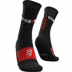 Tout neuf 🥰 Chaussettes Trail Running COMPRESSPORT PRO RACING 🧦 SOCKS WINTER RUN BLACK/RED 22 Noir 🎁
