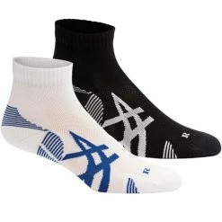 Bon marché 👍 Chaussettes Trail Running ASICS 2PPK CUSHIONING PERF BLACK/BRILLIANT WHITE 22 Noir / Blanc 😀