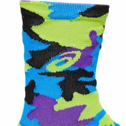 Offres 🧨 Chaussettes Trail Running ASICS COLOR CAMO RUN CREW SOCK HAZARD GREEN 22 Vert / Bleu / Violet ⭐ -Chaussettes sport Soldes 9 102066 color camo run crew sock hazard green 3013a730 301 03