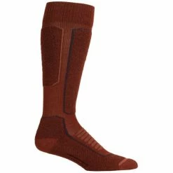 Grosses soldes 🧨 Chaussettes De Ski ICEBREAKER W SKI+ MEDIUM OTC ESPRESSO/BLK/MIDNIGHT NVY 22 Marron 🧨