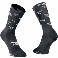 Sortie 🥰 Chaussettes Vélo NORTHWAVE RIDE & ROLL SOCK BLACK 22 Noir / Blanc 🔥