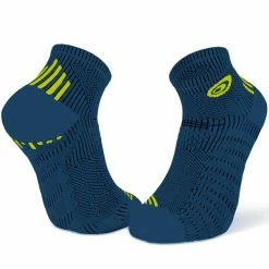 Promo ❤️ Chaussettes Trail Running BV SPORT RUN ELITE BLUE/YELLOW 22  Bleu / Jaune ⭐