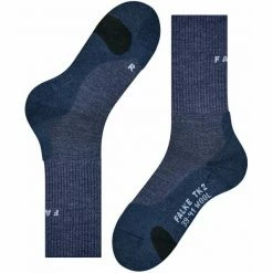 Coupon 😉 Chaussettes Randonnée FALKE TK2 WOOL 👖 JEANS 22 Bleu / Noir ❤️ -Chaussettes sport Soldes 9 106557 tk2 wool jeans 16394 6670 03