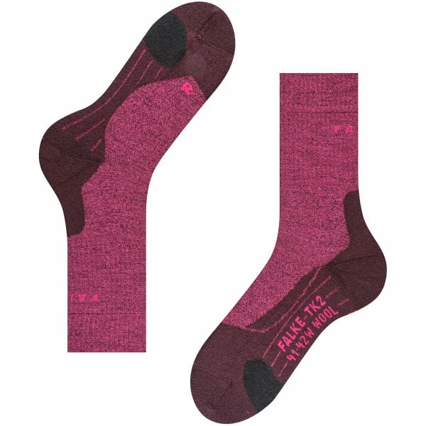 Promo 🛒 Chaussettes Randonnée FALKE TK2 WOOL W BURGUNDY 22 Rose / Violet 🔥 4 Promo 🛒 Chaussettes Randonnée FALKE TK2 WOOL W BURGUNDY 22 Rose / Violet 🔥 – Image 2