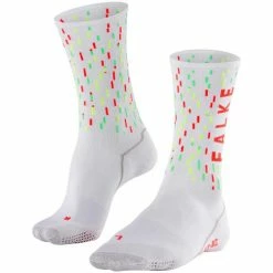 Le moins cher 🌟 Chaussettes Vélo FALKE BC IMPULSE PELOTON WHITE 22 Blanc / Rouge 😍