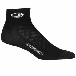 Coupon 🤩 Chaussettes Trail Running ICEBREAKER W RUN+ ULTRALIGHT MINI BLACK/SNOW 22 Noir / Blanc 😀