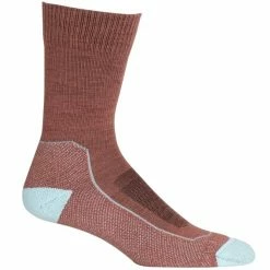 Remise 👏 Chaussettes Randonnée ICEBREAKER W HIKE+ LIGHT CREW GRAPE/HAZE/BLIZZARD HTHR 22 Marron / Bleu 🧨