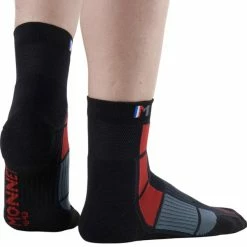 Vente flash ⌛ Chaussettes Randonnée MONNET MID AIR BLACK RED 22 Noir / Rouge 😉 -Chaussettes sport Soldes 9 106972 middle air black red mdair2 203 04