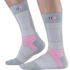 Sortie ⌛ Chaussettes Randonnée MONNET TREK AIR GREY PINK 22 Gris / Rose 🎉 -Chaussettes sport Soldes 9 106987 trek air grey pink tkair2 1620 03