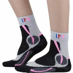 Vente flash 😍 Chaussettes Randonnée MONNET TREK JUNIOR PINK 22 Noir / Gris / Rose ❤️ -Chaussettes sport Soldes 9 106990 trek junior pink tkjr 20 03