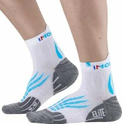 Top 10 🛒 Chaussettes Trail Running MONNET RUN ELITE WHITE BLUE 22 Blanc / Bleu / Gris 🤩 -Chaussettes sport Soldes 9 106996 run elite white blue runelite 110 02