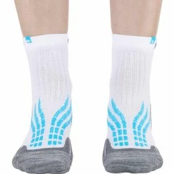 Top 10 🛒 Chaussettes Trail Running MONNET RUN ELITE WHITE BLUE 22 Blanc / Bleu / Gris 🤩 -Chaussettes sport Soldes 9 106996 run elite white blue runelite 110 03