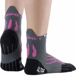 Nouveau 🎉 Chaussettes Trail Running MONNET TRAIL RUN ULTRA GREY PINK 22 Gris / Noir / Rose 😉 -Chaussettes sport Soldes 9 107007 trail run ultra grey pink runultra 1620 04