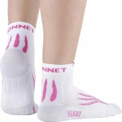 Meilleur prix ✨ Chaussettes Trail Running MONNET RUN X-LIGHT WHITE PINK 22 Blanc / Rose 🧨 -Chaussettes sport Soldes 9 107010 run x light white pink runxl 120 04