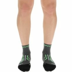 Meilleure affaire 👍 Chaussettes Randonnée UYN MAN TREKKING APPROACH LOW CUT GREY/GREEN 22 Gris / Noir / Vert 🎉