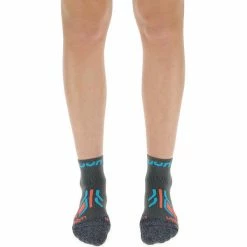 Meilleure vente 💯 Chaussettes Randonnée UYN LADY TREKKING APPROACH LOW CUT GREY/TURQUOISE 23 Gris / Bleu / Rose 🔥