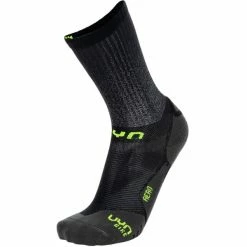 Sortie 👏 Chaussettes Vélo UYN MAN CYCLING AERO BLACK/LIME 22 Noir / Gris / Vert 🔔