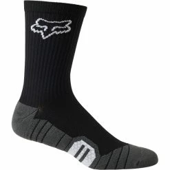 Meilleure vente 👍 Chaussettes Vélo FOX 6" RANGER CUSHION SOCK BLK 23 Noir / Gris / Blanc 🥰