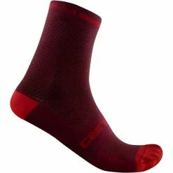 Remise 😉 Chaussettes Vélo CASTELLI SUPERLEGGERA T 12 SOCK BURGUNDY 22 Rouge 🔔
