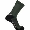 Promo ✔️ Chaussettes Trail Running SALOMON SPEEDCROSS CREW PONDEROSA PINE/LUN 22 Vert / Noir 😉 -Chaussettes sport Soldes 9 108966 speedcross crew ponderosa pine lun lc1780700 01