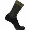 Coupon ❤️ Chaussettes Randonnée SALOMON X ULTRA CREW BLACK/OLIVE NIGHT 22 Noir / Vert 😍 -Chaussettes sport Soldes 9 108983 socks x ultra crew black olive night lc1555600 01