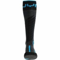 Nouveau 🌟 Chaussettes De Ski UYN MAN SKI ONE MERINO 🧦 SOCKS ANTHRACITE/TURQUOISE 23 Gris / Noir / Bleu 🔔
