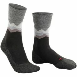 Meilleure vente 😍 Chaussettes Randonnée FALKE TK2 CREST BLACK 23 Gris / Noir 💯