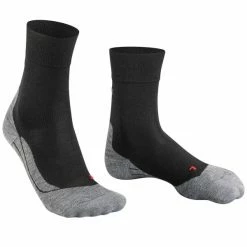 Meilleur prix 🎁 Chaussettes Trail Running FALKE RU4 WOOL BLACK-MIX 23 Gris / Noir ❤️
