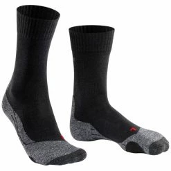 Coupon 🎁 Chaussettes Randonnée FALKE TK2 BLACK-MIX 23 Gris / Noir 😍
