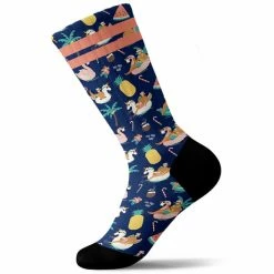 Meilleure affaire 😀 Chaussettes Vélo PULLIN LONG SANTA PLAYA 22 Violet / Rouge 🔥