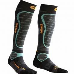 Meilleure affaire ⌛ Chaussettes De Ski MONNET MI-BAS GEL PROTECH SKI BLEU 23 Bleu / Gris / Orange 💯