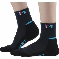 Meilleure affaire 😀 Chaussettes Randonnée MONNET MID JUNIOR GRIS BLEU 22 Noir / Bleu 🤩 -Chaussettes sport Soldes 9 1942 mid junior gris bleu mdjr 1610 02