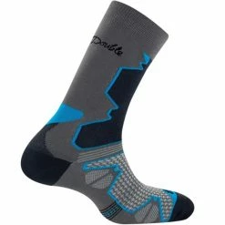 Meilleure affaire 😍 Chaussettes Randonnée THYO LA DOUBLE TREK HIGH GRIS 21 Gris / Noir / Bleu 🛒