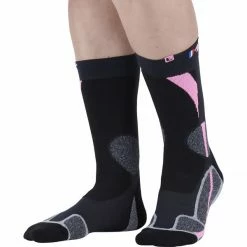Promo 🌟 Chaussettes Randonnée MONNET TREK EXPERT ROSE 22 Noir / Rose ⌛