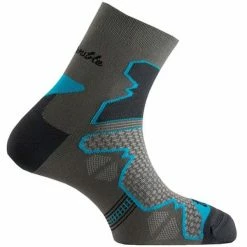 Le moins cher 🔔 Chaussettes Randonnée THYO LA DOUBLE TREK MID GRIS/TURQUOISE 21 Gris 🎉