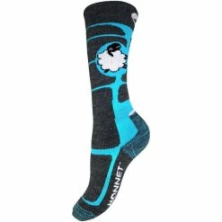 Sortie ⌛ Chaussettes De Ski MONNET WOOLY JR BLEU 23 Gris / Bleu 🥰