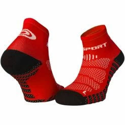 Sortie 💯 Chaussettes Trail Running BV SPORT SOCQUETTE SCR ONE EVO RED 22  Noir / Rouge 🌟