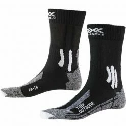 Coupon 🛒 Chaussettes Randonnée X-SOCKS TREK OUTDOOR OPAL BLACK/DOLOMITE GREY MELANGE 22 Noir / Gris 👍