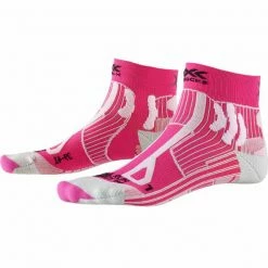 De gros 👍 Chaussettes Trail Running X-SOCKS TRAIL RUN ENERGY WMN FLAMINGO PINK/PEARL GREY 22 Rose / Blanc ⭐