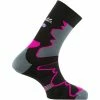 Meilleure vente 🎉 Chaussettes Randonnée THYO LA DOUBLE TREK HIGH NOIR/ROSE 21 Noir / Gris / Rose ❤️