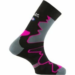 Meilleure vente 🎉 Chaussettes Randonnée THYO LA DOUBLE TREK HIGH NOIR/ROSE 21 Noir / Gris / Rose ❤️