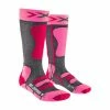 Nouveau 😀 Chaussettes De Ski X-SOCKS SKI JUNIOR 4.0 ANTHRACITE MELANGE/FLUO PINK 23 Rose / Gris 🔥 -Chaussettes sport Soldes 9 65114 axsef00w19j g307 01