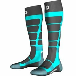Nouveau ❤️ Chaussettes De Ski MONNET MI-BAS JR BLEU 23 Gris / Bleu 🎉