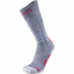 Tout neuf ⌛ Chaussettes De Ski UYN LADY SKI TOURING 🧦 SOCKS SILVER/FUCHSIA 23 Gris / Rose 🎉