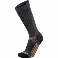 Meilleur prix ✨ Chaussettes De Ski UYN LADY SKI CASHMERE 🧦 SOCKS GREY STONE/COPPER 23 Noir / Gris / Marron 🛒