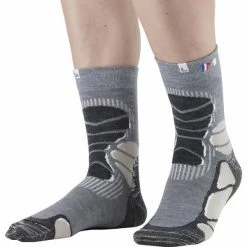 Remise 🎉 Chaussettes Randonnée MONNET MID EXTRA LIGHT BEIGE 22 Gris / Beige ⌛
