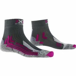 Acheter ✨ Chaussettes Randonnée X-SOCKS TREK OUTDOOR LOW CUT WMN ANTHRACITE/FUCHSIA 22 Gris / Rose ⭐