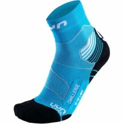Grosses soldes 🎁 Chaussettes Trail Running UYN LADY RUN TRAIL CHALLENGE 🧦 SOCKS TURQUOISE/WHITE 23 Bleu / Noir 🤩